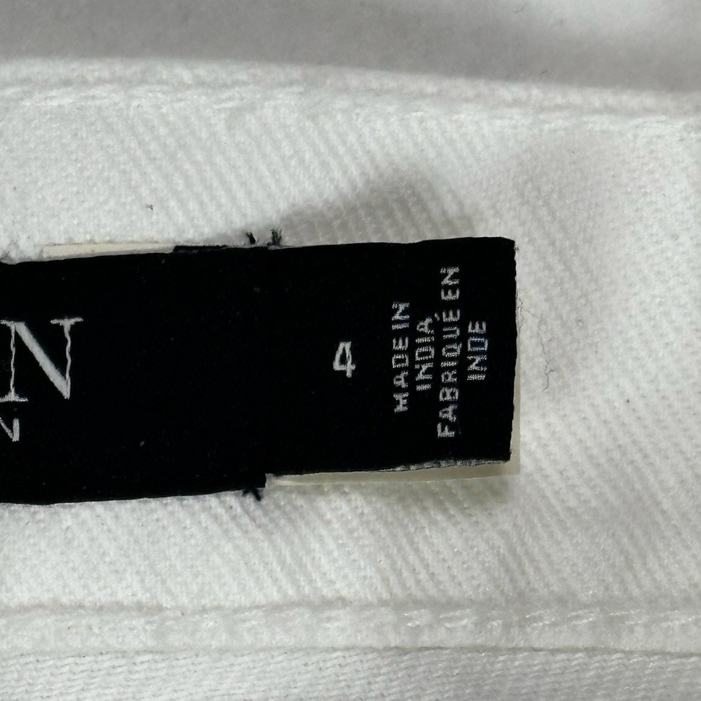 Lauren Ralph Lauren Womens White Eyelet Patchwork Distressed Straight‎ Jeans 4 - Picture 13 of 15